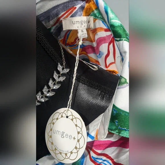 Umgee Tropical Print Dress - Picture 4 of 6